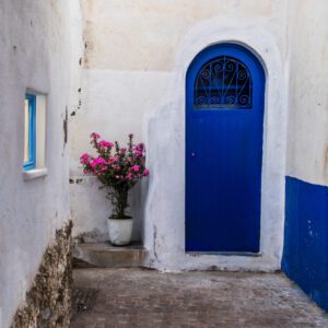 THRESHOLDS OF MOROCCO  – Bougainvillea Blue Door